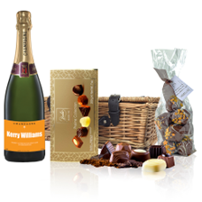 Buy & Send Personalised Champagne - Orange Label And Chocolates Hamper