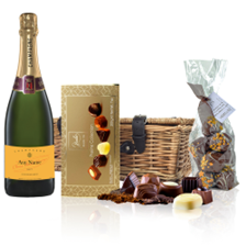 Buy & Send Personalised Champagne - Yellow Label And Chocolates Hamper