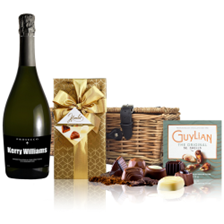 Buy & Send Personalised Prosecco - Black Label And Chocolates Hamper