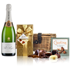 Buy & Send Pol Roger Brut Reserve Champagne 75cl And Chocolates Hamper