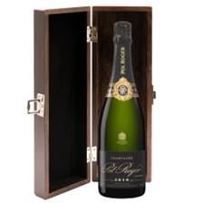 Buy & Send Pol Roger Brut Vintage Champagne 2018 75cl in Elm Wood Gift Box