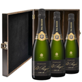 Buy & Send Pol Roger Brut Vintage Champagne 2018 75cl Treble Elm Wood Gift Boxed (3x75cl)