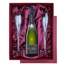 Buy & Send Pol Roger Sir Winston Churchill Vintage Champagne 2013 in Red Luxury Presentation Set With Flutes