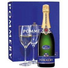 Buy & Send Pommery Brut Royal Champagne Gift Pack With 2 Flutes 75cl