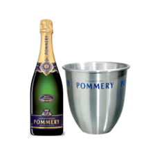 Buy & Send Pommery Brut Apanage Champagne 75cl And Branded Ice Bucket Set