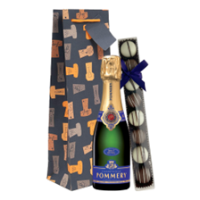 Buy & Send Pommery Brut Royal Champagne 18.7cl & Fine Artisanal Truffles Gift Bag