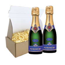 Buy & Send Pommery Brut Royal Champagne 18.7cl Duo Postal Box