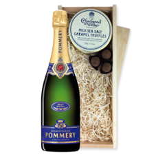 Buy & Send Pommery Brut Royal Champagne 75cl And Milk Sea Salt Charbonnel Chocolates Box
