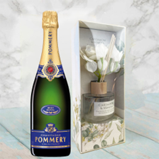 Buy & Send Pommery Brut Royal Champagne 75cl With Cardamon & Mimosa Floral Diffuser
