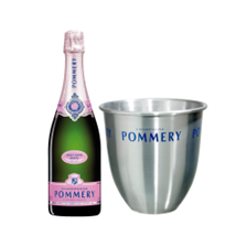 Buy & Send Pommery Rose Brut Champagne 75cl And Branded Ice Bucket Set