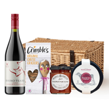 Buy & Send Rhino Tears Noble Read Cultivars 75cl Red Wine And Cheese Hamper