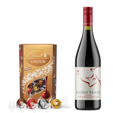 Buy & Send Rhino Tears Noble Read Cultivars 75cl Red Wine With Lindt Lindor Assorted Truffles 200g