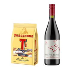 Buy & Send Rhino Tears Noble Read Cultivars 75cl Red Wine With Toblerone Tinys 248g