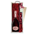 Buy & Send Ruinart Rose Champagne 75cl & Chocolate Praline Hearts, Wooden Box