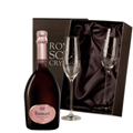 Buy & Send Ruinart Rose Champagne 75cl With Diamante Crystal Flutes