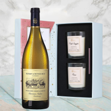 Buy & Send Rupert & Rothschild Baroness Nadine Chardonnay 75cl White Wine With Love Body & Earth 2 Scented Candle Gift Box