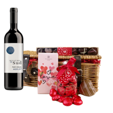 Buy & Send Signatures de Sud Merlot 75cl Red Wine And Chocolate Valentines Hamper