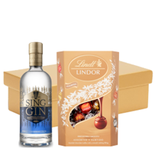 Buy & Send Sing Premium Gin 20cl And Chocolates In Gift Hamper