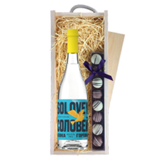 Buy & Send Solovey Vodka 70cl - Profits donated to WarChild & Truffles, Wooden Box