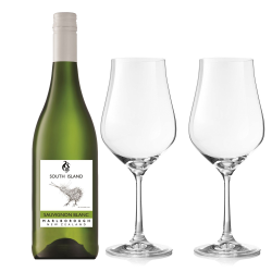 Buy & Send South Island Sauvignon Blanc And Crystal Classic Collection Wine Glasses