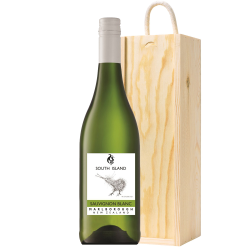 Buy & Send South Island Sauvignon Blanc in Wooden Sliding lid Gift Box