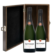 Buy & Send Taittinger Brut Champagne 75cl Double Luxury Gift Boxed Champagne (2x75cl)