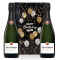 Buy & Send Taittinger Brut Champagne 75cl Happy Birthday Duo Gift Box (2x75cl)
