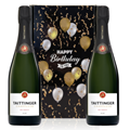 Buy & Send Taittinger Brut Champagne 75cl Happy Birthday Duo Gift Box (2x75cl)