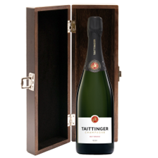 Buy & Send Taittinger Brut Champagne 75cl in Elm Wood Gift Box