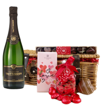 Buy & Send Taittinger Brut Vintage 2015 Champagne 75cl And Chocolate Valentines Hamper