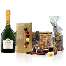Buy & Send Taittinger Comtes de Grand Crus Champagne 2013 75cl And Chocolates Hamper
