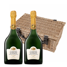 Buy & Send Taittinger Comtes de Grand Crus Champagne 2013 75cl Twin Hamper (2x75cl)
