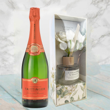 Buy & Send Taittinger Les Folies de la Marquetterie With Cardamon & Mimosa Floral Diffuser