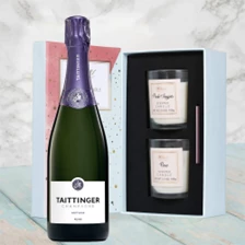 Buy & Send Taittinger Nocturne NV Champagne, 75cl With Love Body & Earth 2 Scented Candle Gift Box