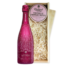 Buy & Send Taittinger Nocturne Rose City Lights Edition And Pink Marc de Charbonnel Chocolates Box