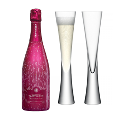 Buy & Send Taittinger Nocturne Rose City Lights Edition with LSA Moya Flutes