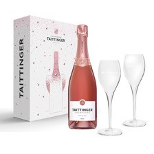 Buy & Send Taittinger Prestige Rose Champagne & Twin Flutes Gift Set 75cl