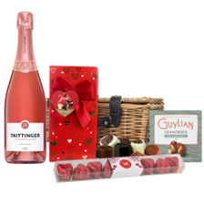 Buy & Send Taittinger Rose Champagne 75cl And Chocolate Love You Hamper