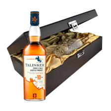 Buy & Send Talisker 10 Year Old Single Malt Whisky 70cl In Luxury Box With Royal Scot Glass