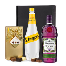Buy & Send Tanqueray Blackcurrant Royale Gin 70cl with Tonic Mixer Gift Box