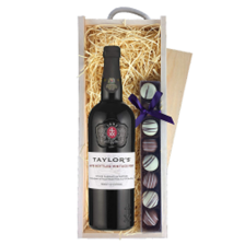 Buy & Send Taylors Late Bottled Vintage Port & Truffles, Wooden Box