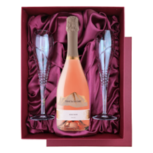 Buy & Send Tenuta Di Cart Spumante Rose Mari 75cl in Red Luxury Presentation Set With Flutes