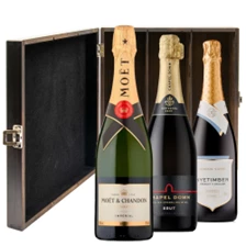 Buy & Send The Anglo-French Brut Collection Treble Elm Wood Gift Boxed (3x75cl)