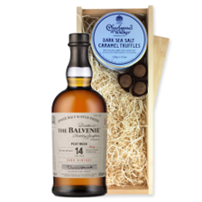 Buy & Send The Balvenie The Week of Peat 14 year old Whisky And Dark Sea Salt Charbonnel Chocolates Box