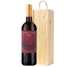 Buy & Send The Home Farm Shiraz 75cl Red Wine in Wooden Sliding lid Gift Box