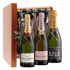 Buy & Send The Moet & Chandon Collection Treble Luxury Gift Boxed Champagne
