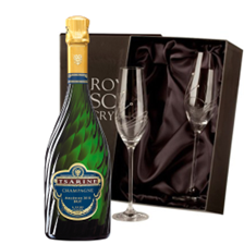 Buy & Send Tsarine Millesime 2008 Brut Champagne 75cl With Diamante Crystal Flutes