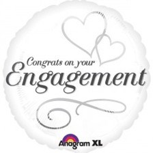 Buy & Send Congratulations on Your Engagement Helium Balloon