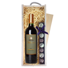 Buy & Send Valduero Crianza 75cl Red Wine & Truffles, Wooden Box