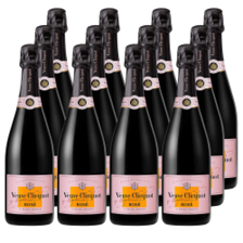 Buy & Send Veuve Clicquot Rose Label 75cl Crate of 12 Champagne